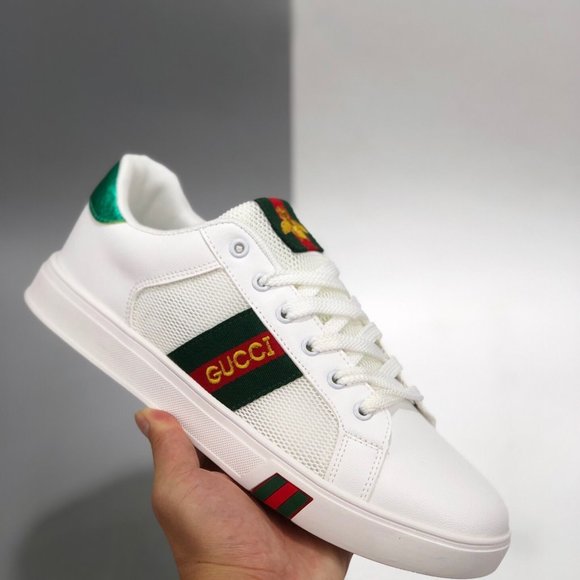 NEWGucci leather board shoes small white shoes